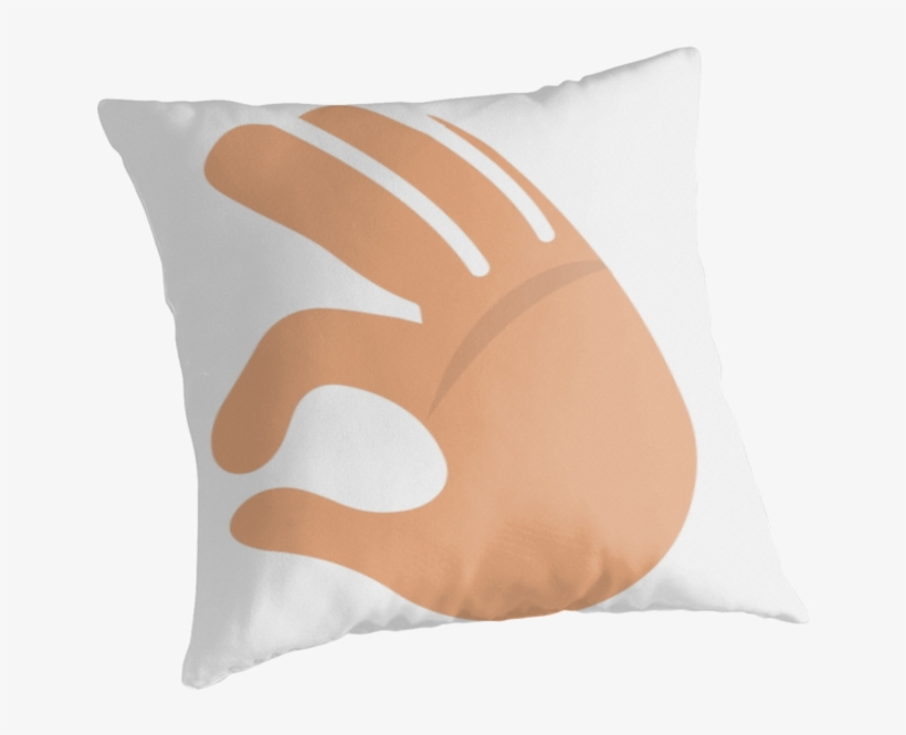 Ok Hand Sign Emojione Emoji - Cushion, transparent png #1589859