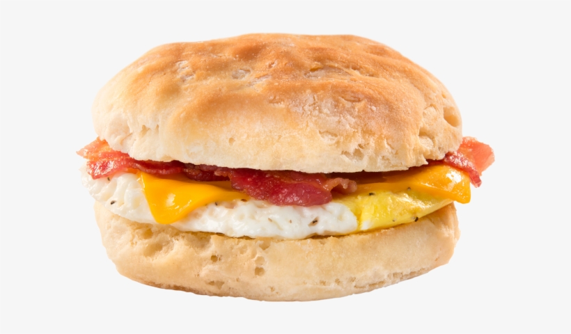 Bacon, Egg & Cheddar Cheese On A Biscuit From Honey - Egg And Bacon On A Bun, transparent png #1589904
