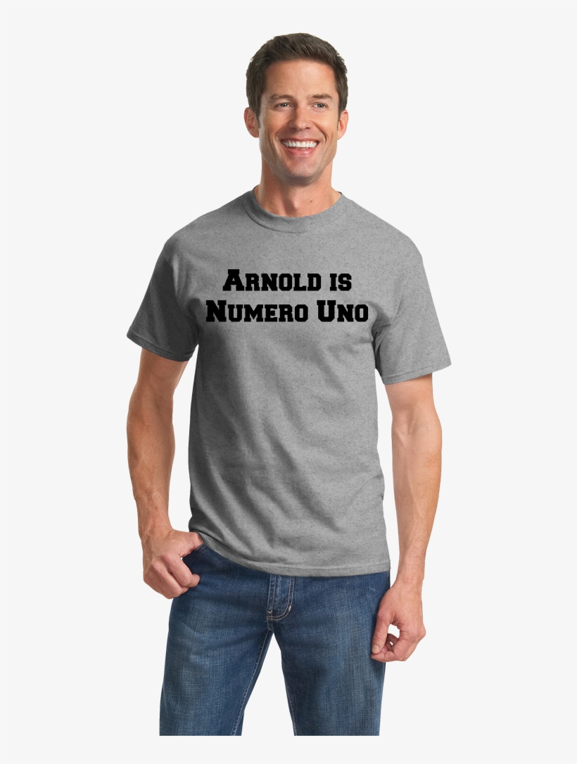 Unisex Grey Arnold Is Numero Uno - Port And Company Orange Sherbet, transparent png #1589960