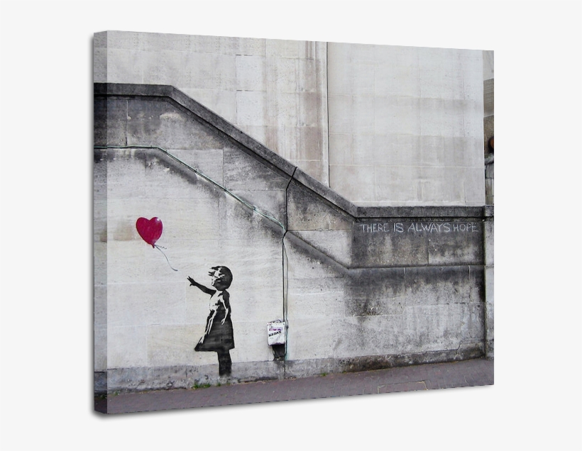 There Is Always Hope Balloon Girl Canvas Print By Banksy - Banksy There Is Always Hope, transparent png #1590375