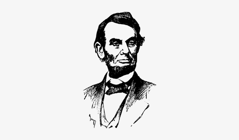 Abraham Lincoln Clipart - Line Art Of Abraham Lincoln, transparent png #1590551
