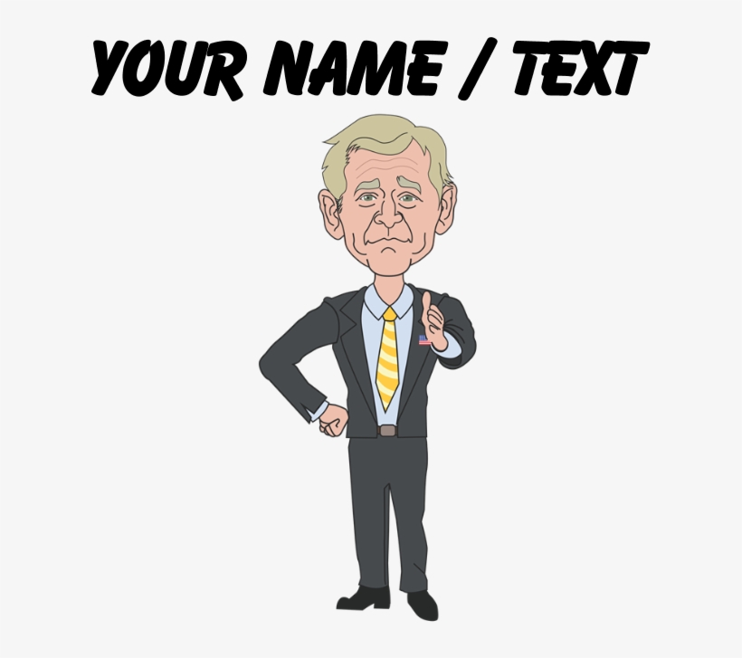 Custom George W Bush Shower Curtain - Lion With American Flag, transparent png #1590737