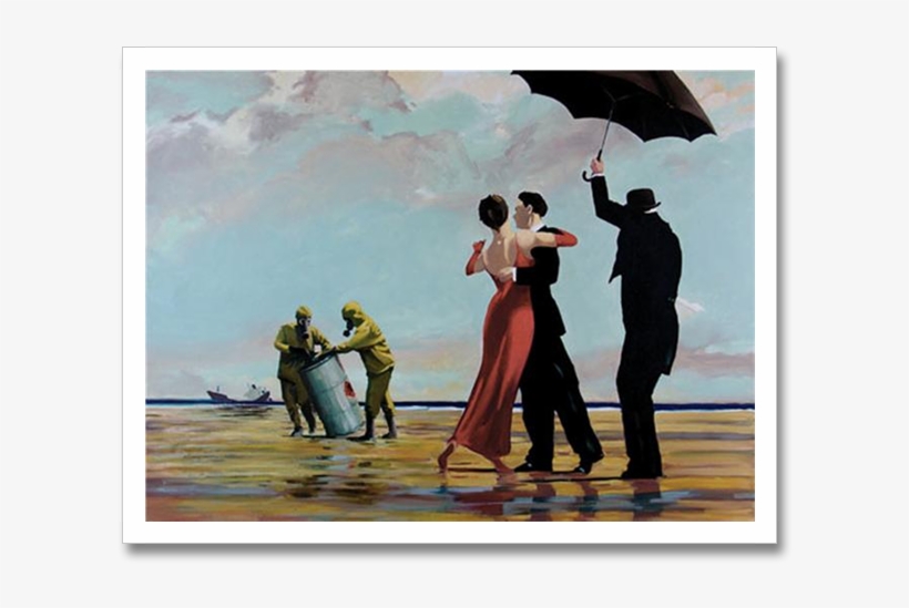 Altered Art Monday » Supposedly Banksy Toxic Waste - Dancing Butler On Toxic Beach Crude Oil, transparent png #1590780