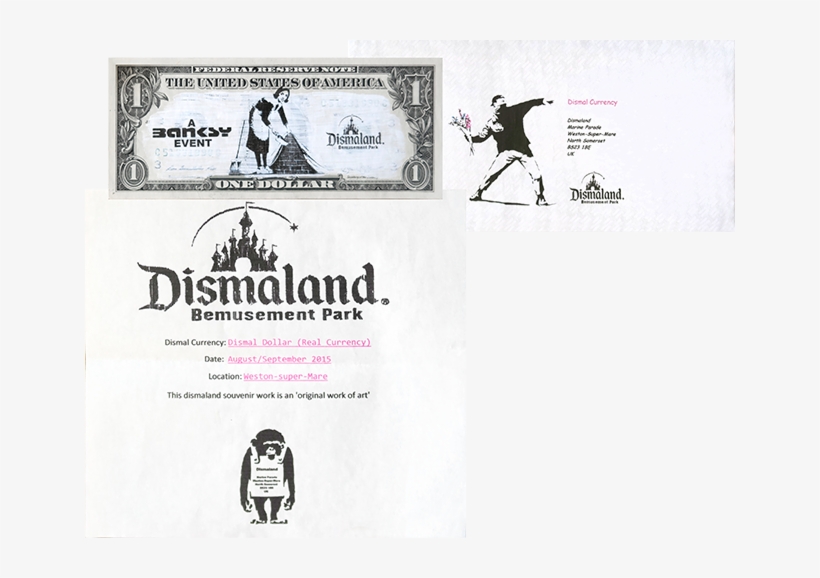 1 $ "banksy Dismaland" Banknote Ii - Dismaland Certificate, transparent png #1590921