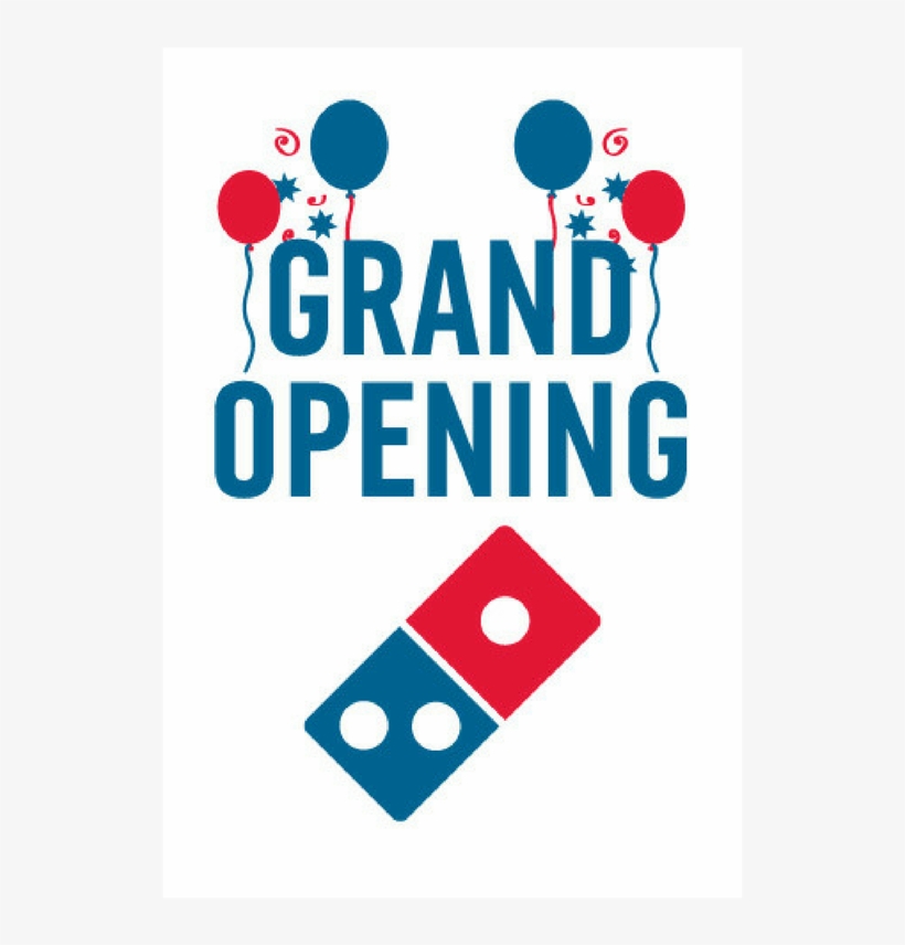 "grand Opening" Balloons Window Cling - Domino's Pizza, transparent png #1591278