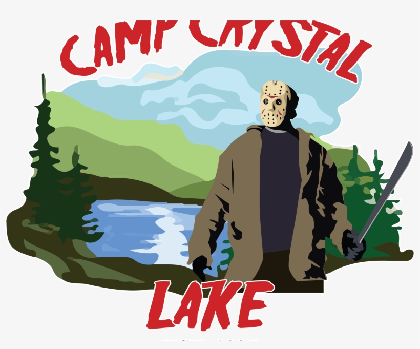 Friday The 13th T-shirt Campaign - Camp Crystal Lake Counselor Square Sticker 3" X 3", transparent png #1591839