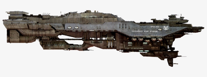 [ Img] - Unsc Spirit Of Fire Side View, transparent png #1591949
