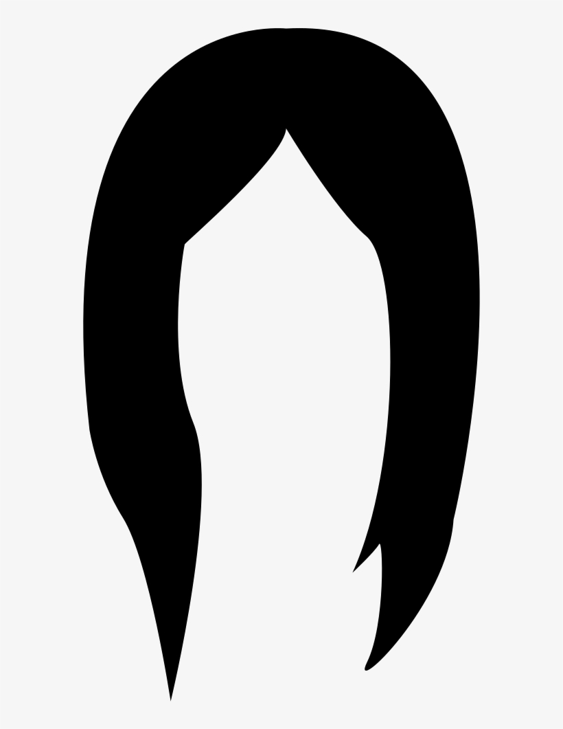 Hair Wig Long And Black Shape Comments, transparent png #1592372