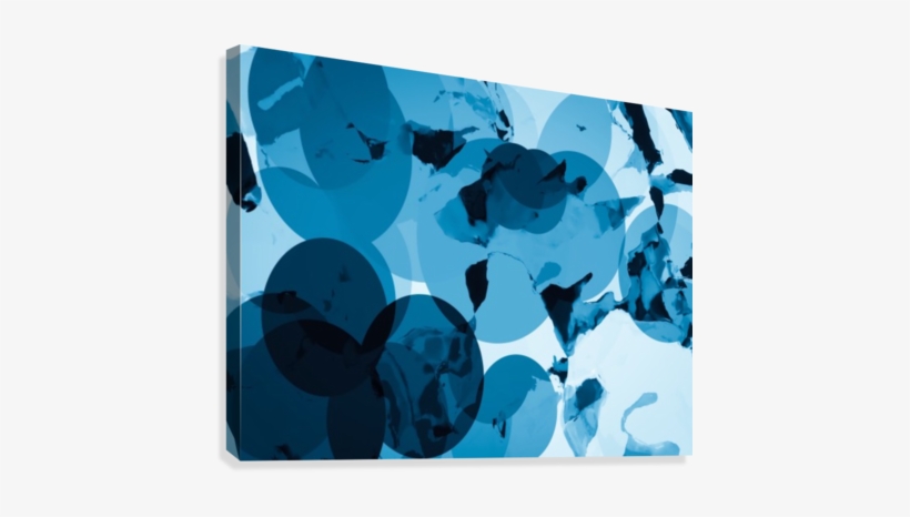 Circle Pattern Abstract With Blue Splash Painting Background - Canvas, transparent png #1592527