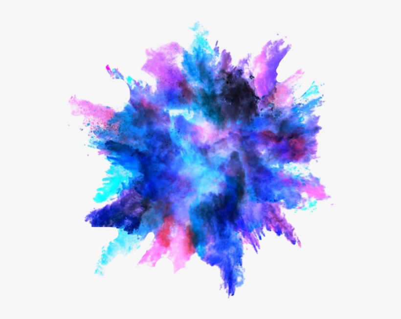 Splash Beautiful Interesting Watercolor Rainbowsplash - Polvo De Colores Png, transparent png #1592854