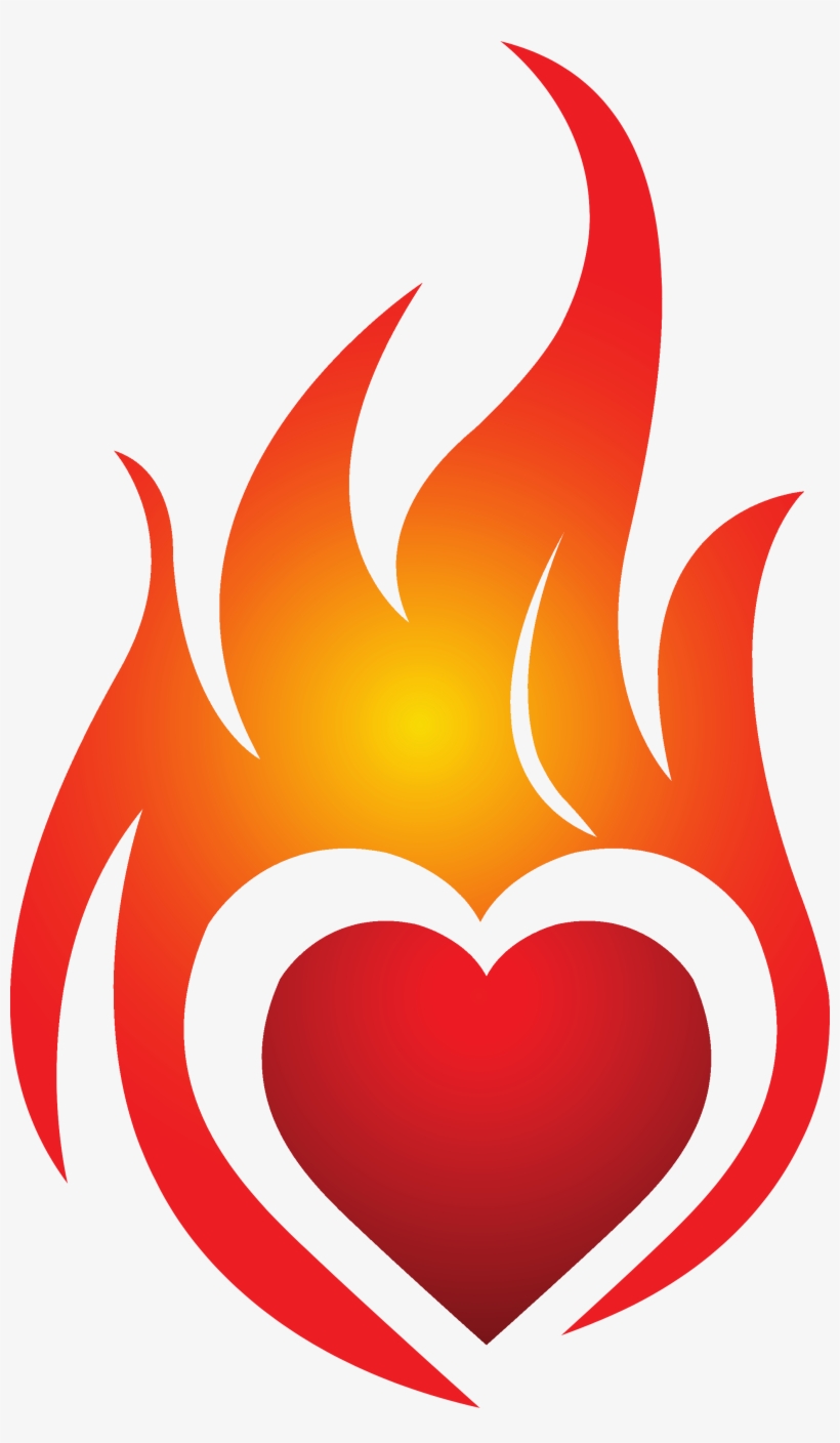 28 Collection Of Heart On Fire Clipart - Heart On Fire Logo, transparent png #1592876