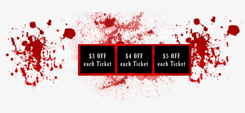 Mn Haunted House Group Ticket Prices - Splatter Clip Art, transparent png #1593291