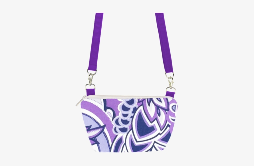 Swirled Paisley Purple With Purple Nylon Traveler Bum - Michal Floral Euro Sham Plum, transparent png #1593556