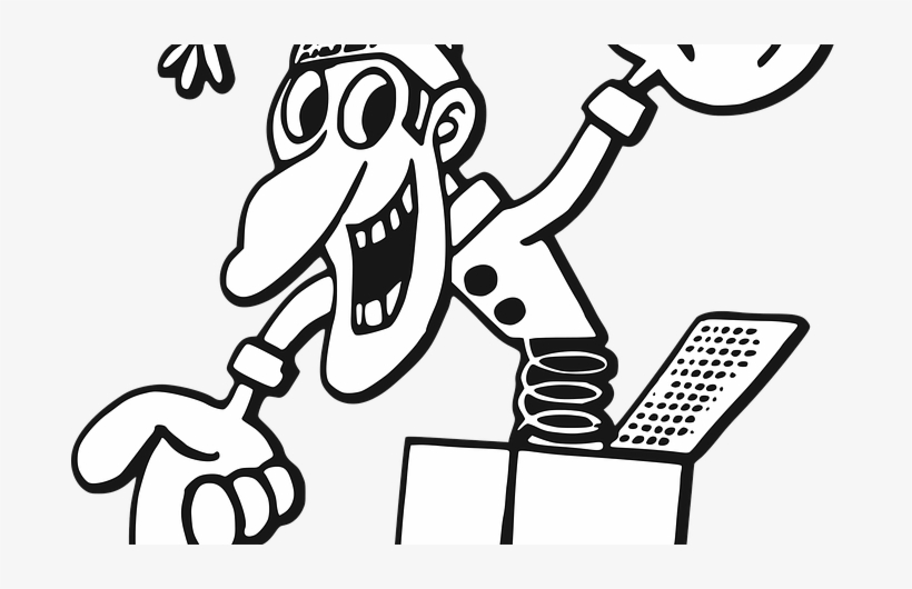 Micromanagement Don't Be A Jack In The Box - Black And White Jack In The Box Clipart, transparent png #1593968