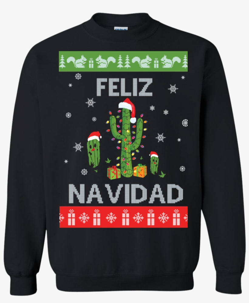 Feliz Navidad Christmas Sweater, Tshirt, Long Sleeve - Sweater, transparent png #1594620