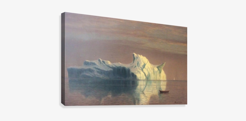 The Iceberg Canvas Print - Albert Bierstadt Iceberg, transparent png #1594641