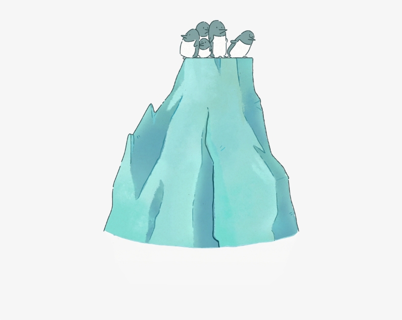 Penguins On Iceberg - Sketch, transparent png #1594644