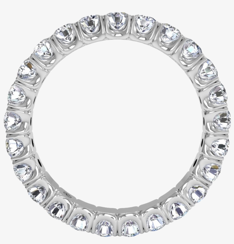 Palladium - 1.25 Ct Brilliant Cut Diamond Engagement Band 14k White, transparent png #1594665