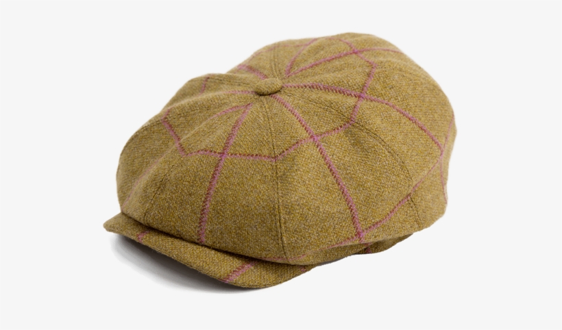 'argyle' British Made Tweed 8 Panel Button Top Cap - Gamble & Gunn Ltd, transparent png #1595304