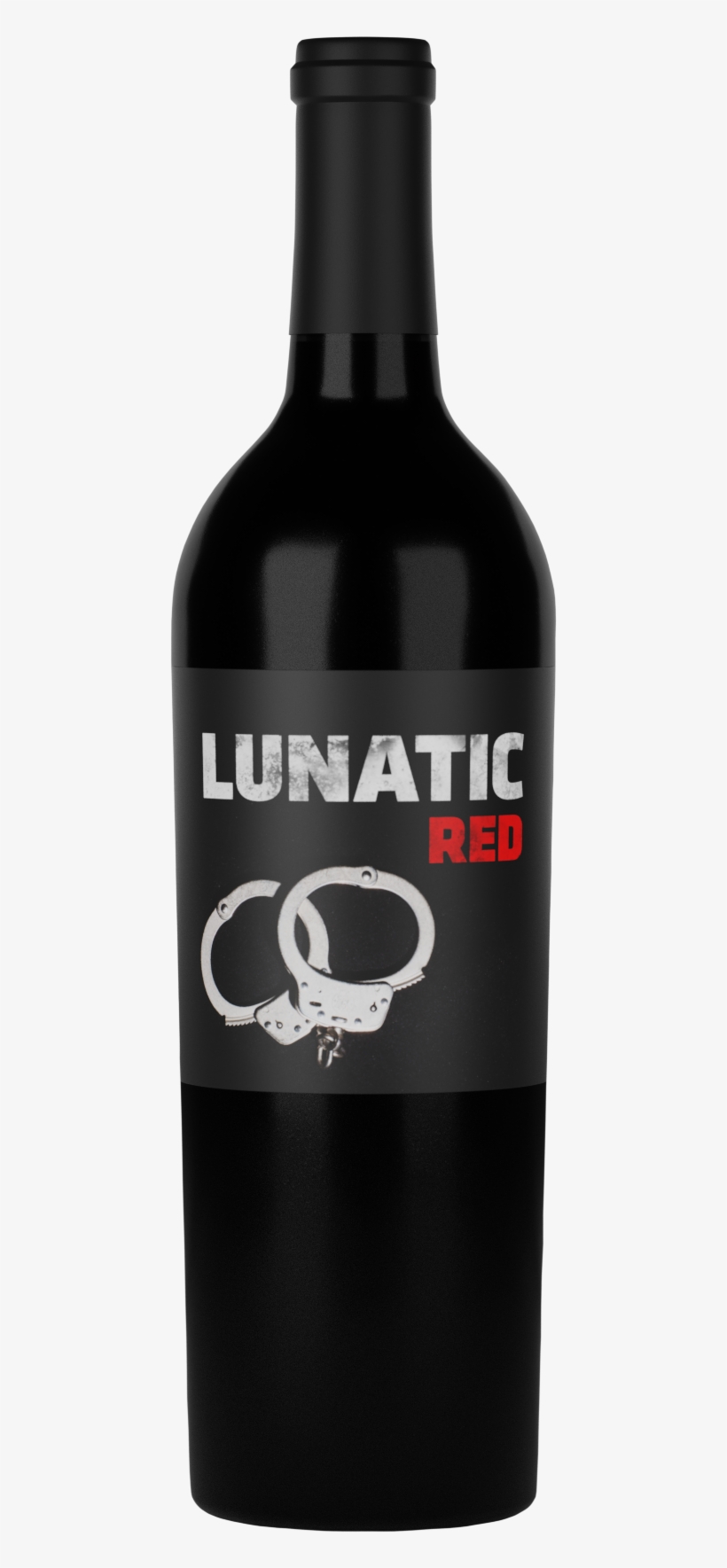 Lunatic 2016 Red Wine - Glass Bottle, transparent png #1595584