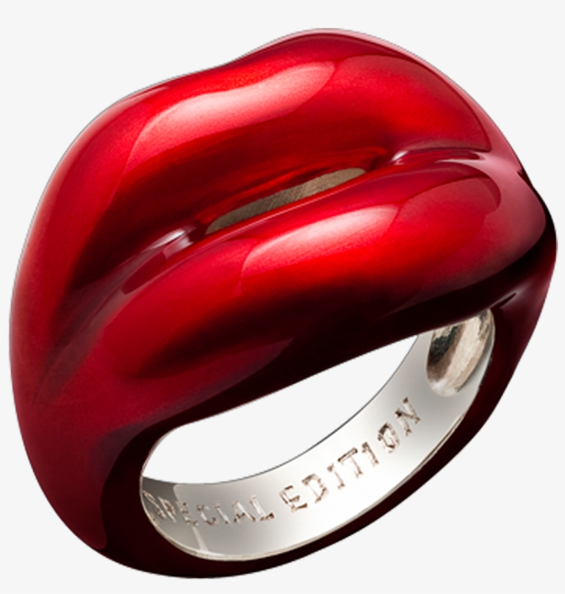 Special Edition Hotlips Ring Collection Enamel Description - Lulu Guinness Lips Ring, transparent png #1595627
