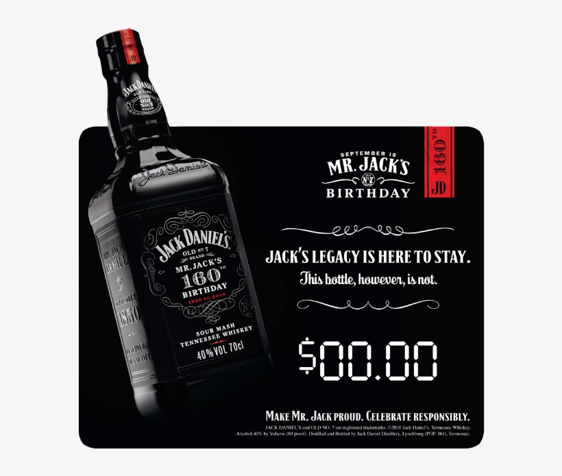 Jd Black Bottle A5 Wobbler Fa 640, transparent png #1596014