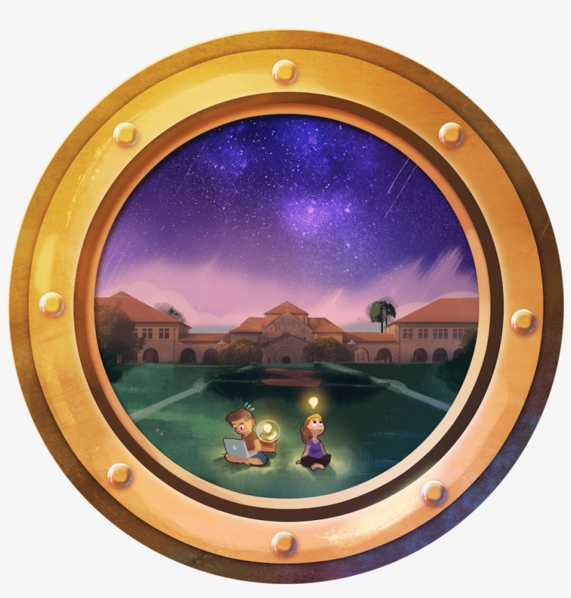 Inventing On Stanford Oval Porthole By Louie Zong Via - Wall, transparent png #1596048