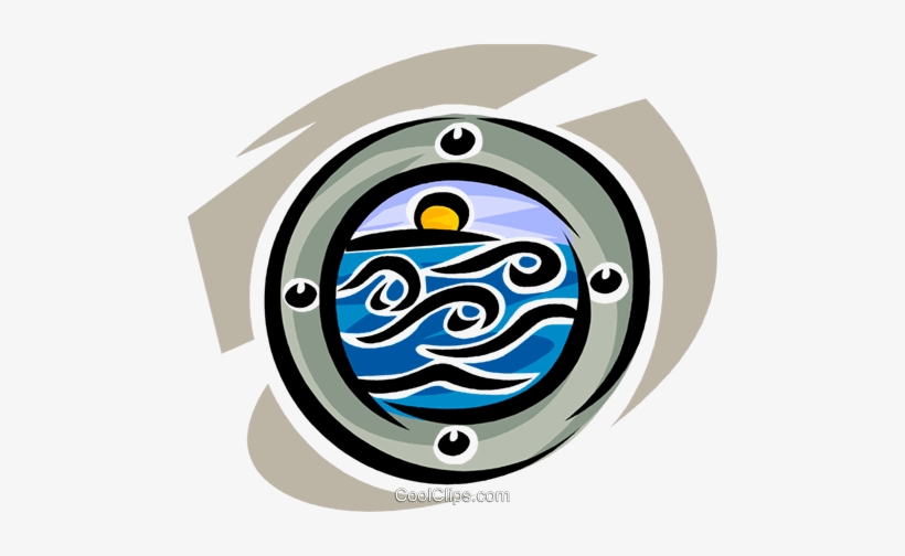 Looking At The Ocean Through A Porthole Royalty Free - Circle, transparent png #1596092