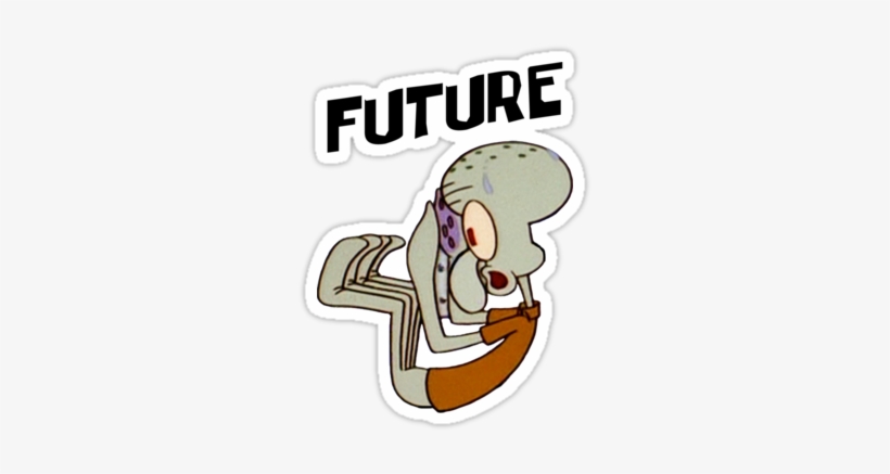 Spongebob" Stickers By Lagginpotato64 - Squidward Future, transparent png #1596530
