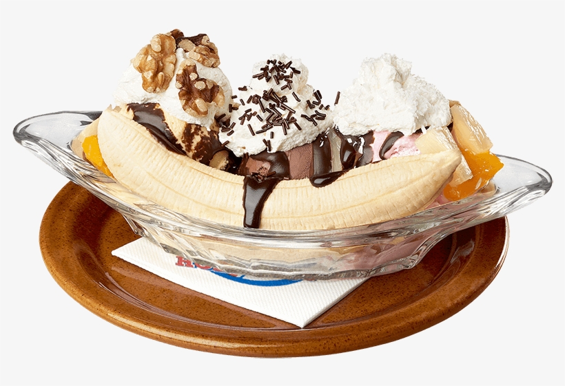 El Postre Más Grande De América Trozos De Plátano Rodeados - Banana Split Png, transparent png #1596988