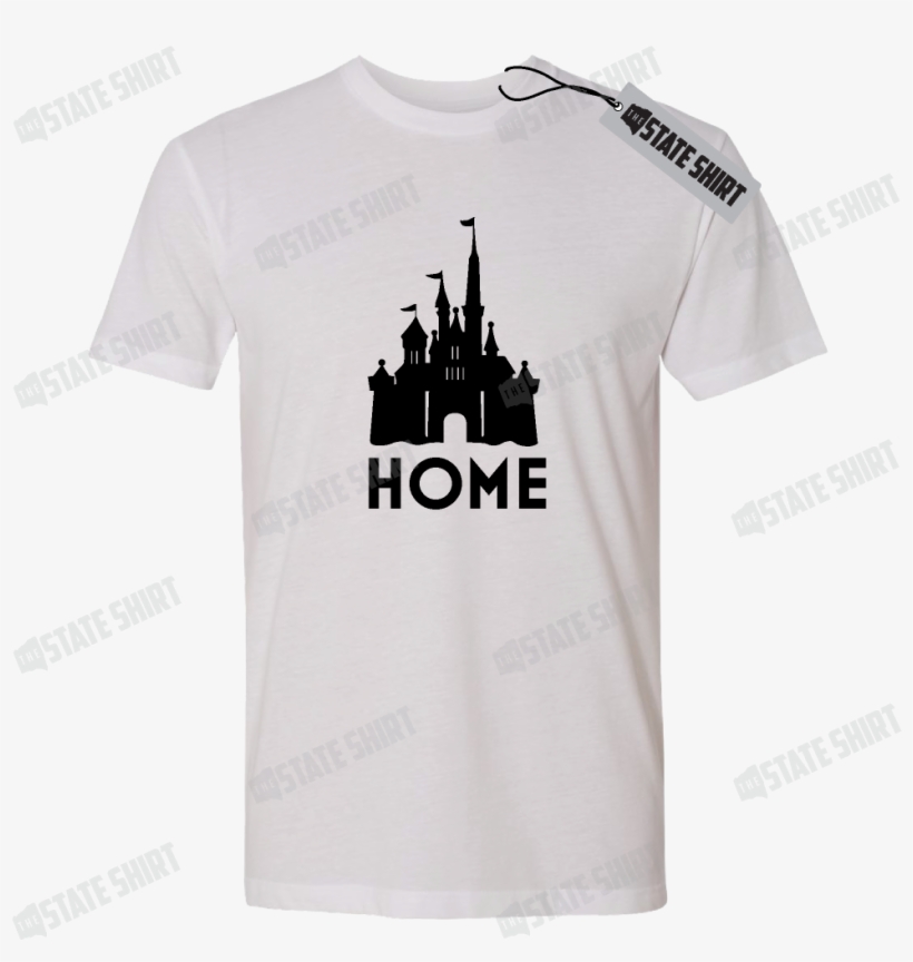 Disney Castle State Home T Shirt, Customizable Options - Active Shirt, transparent png #1597087