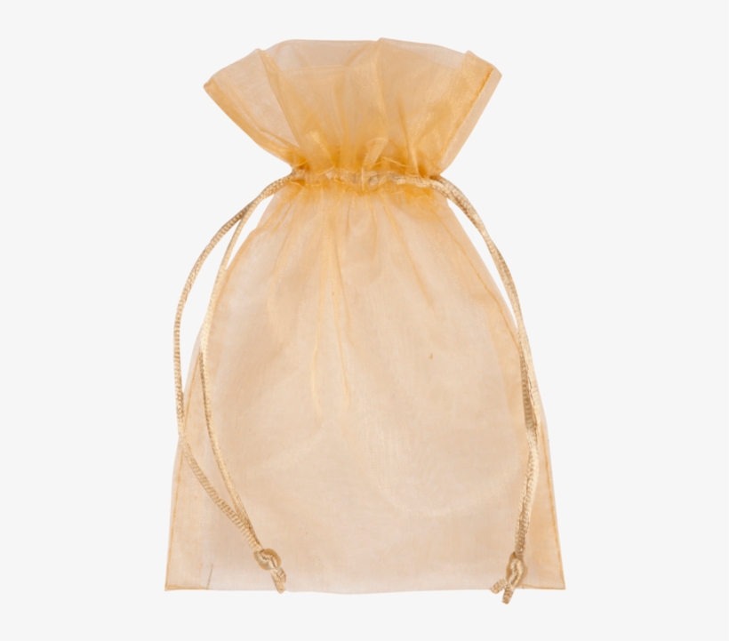 Bag, Gift Bag, Organza, 12x17cm, Gold - Transparent Gift Bag Png, transparent png #1597114