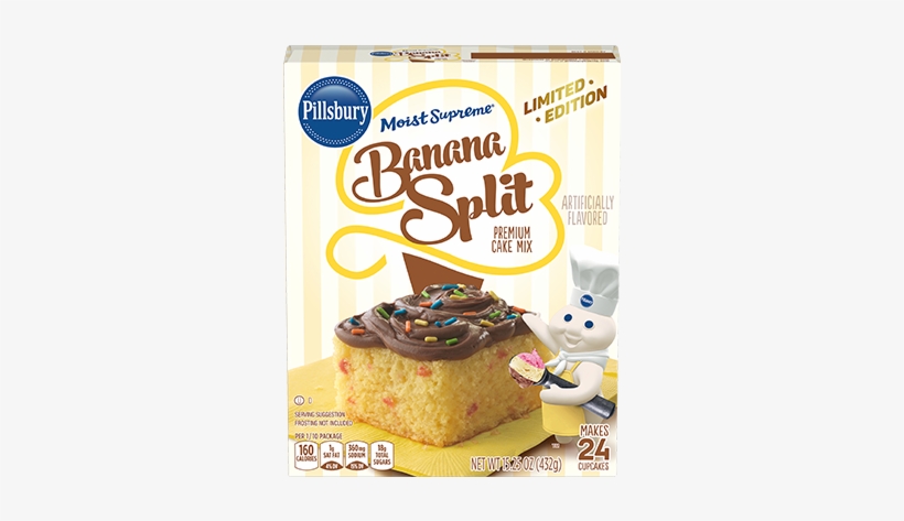 Moist Supreme® Banana Split Cake Mix - Pillsbury Orange Sherbet Cake, transparent png #1597198