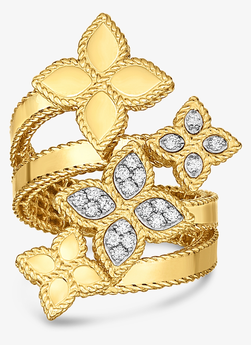 Ritani Partners With Roberto Coin For Exclusive Princess - Roberto Coin Flower Ring, transparent png #1598217