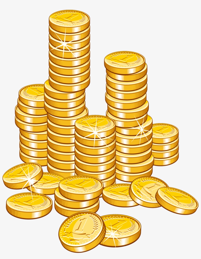 Gold Coin Free Content Clip Art - Gold Coins Clip Art, transparent png #1598541