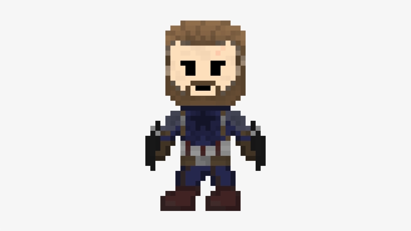 Captain America - Infinity War - Pixel Art Infinity War, transparent png #1598871