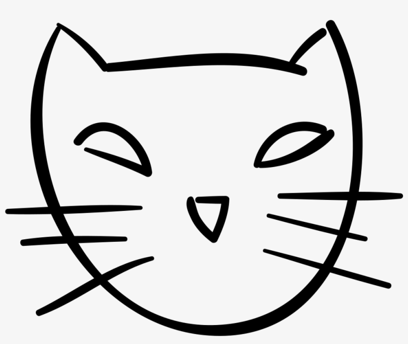Halloween Cat Face Outline Comments - Portable Network Graphics, transparent png #1598930