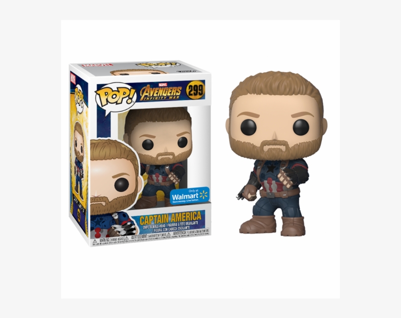 Marvel Avengers Infinity War Pop Vinyl Bobblehead Captain - Captain America Infinity War Funko Pop Walmart, transparent png #1598953