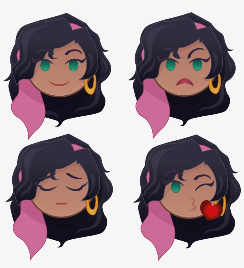 Happiness, Anger, Sadness, Flirty - Hunchback Of Notre Dame Emojis, transparent png #1599081