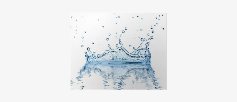 Water Splash, Isolated On White Background Poster • - Photography, transparent png #1599083