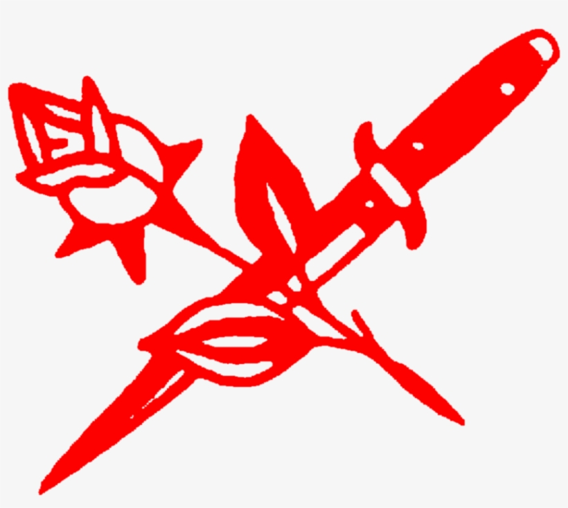Aesthetic Knife Rose Red Roses Grunge Indie Tumblr - Red Aesthetic Transparent, transparent png #1599186