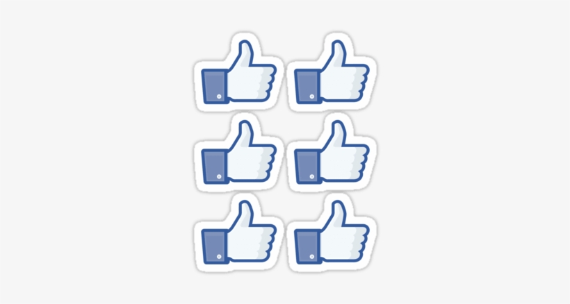 Facebook Like Thumbs Up ×6 Sticker - Facebook Like Icon, transparent png #1599379