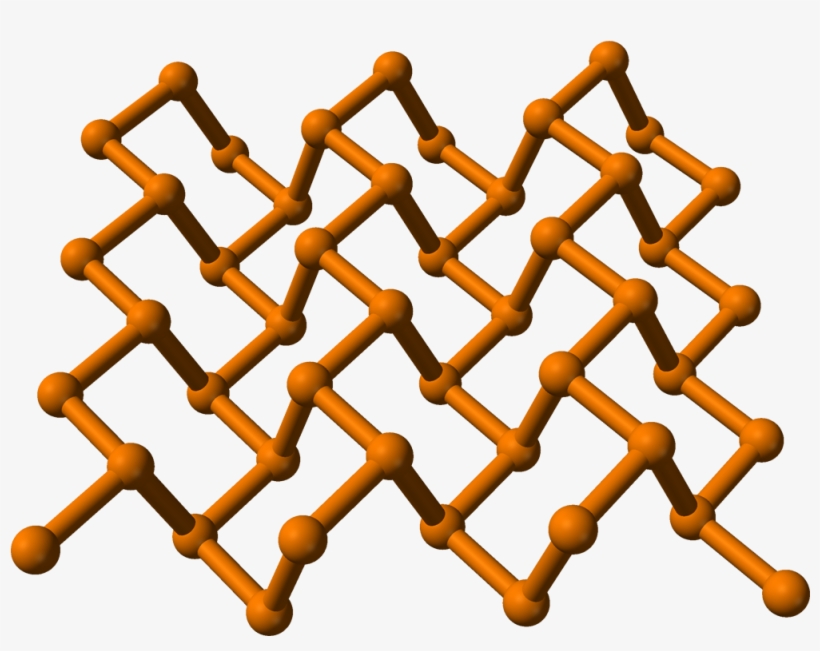 Black Phosphorus Sheet A 3d Balls - Black Phosphorus Structure, transparent png #1599882