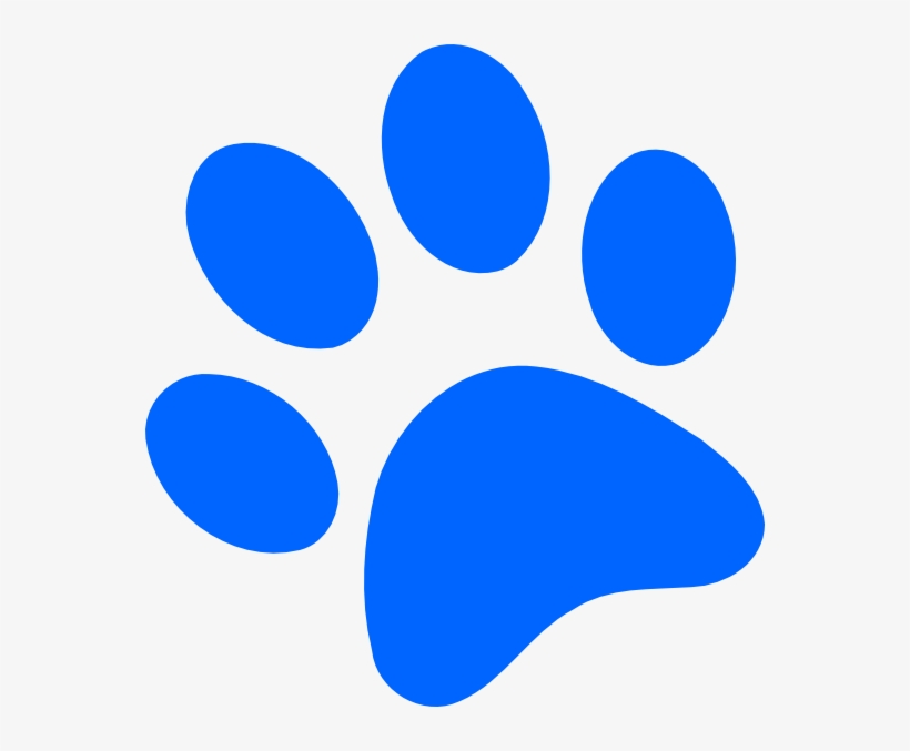 Png Free Download Bobcat Prints Blue Tiger Library - Blue Dog Paw Print, transparent png #160236