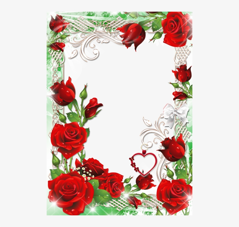 Valentines Flower Angels Frame Png - Цветочные Рамы Для Фото, transparent png #160643
