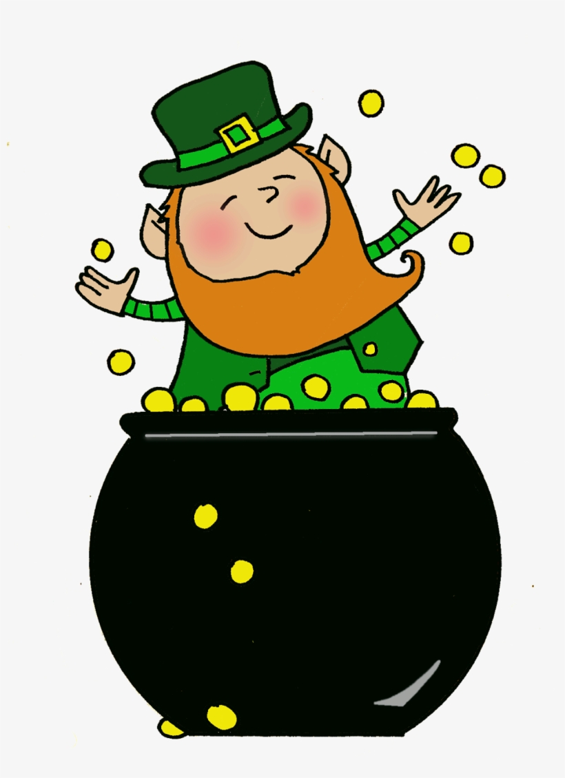 Pot Of Gold Leprechaun - Leprechaun In A Pot Of Gold, transparent png #160818