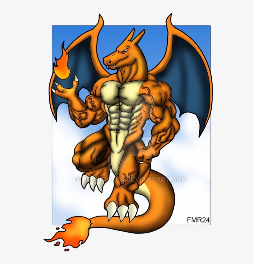 Charizard By Fenricarus-d5osem2 - Ripped Charizard, transparent png #160959