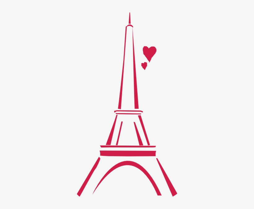 Love Paris Pink Clip Art At Clker - Pink Eiffel Tower Clip Art, transparent png #161097