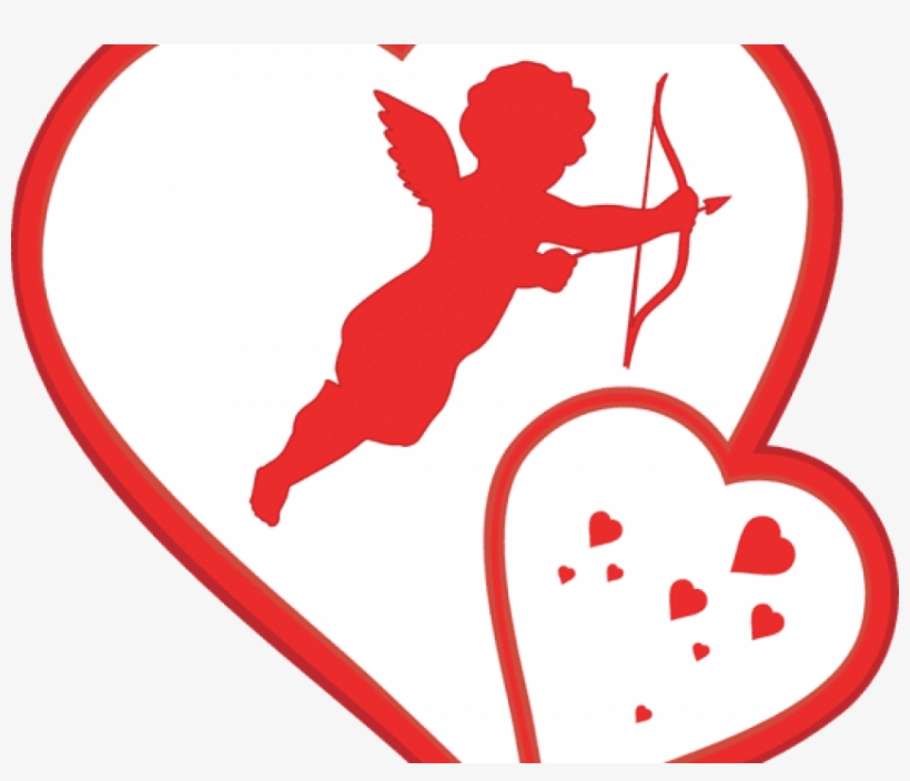 Cupid Clipart Valentines - Cupid Cliparts With Hearts, transparent png #161098