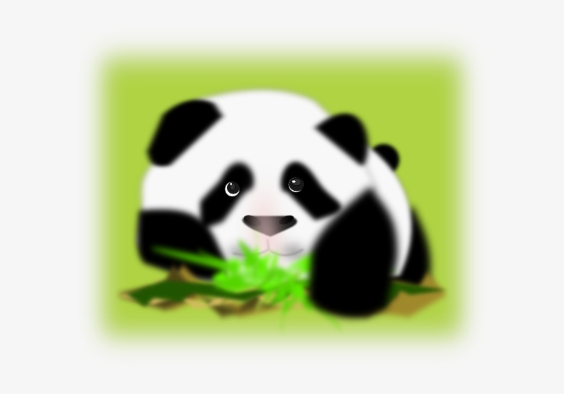 Panda With Plants Svg Clip Arts 600 X 492 Px, transparent png #161511